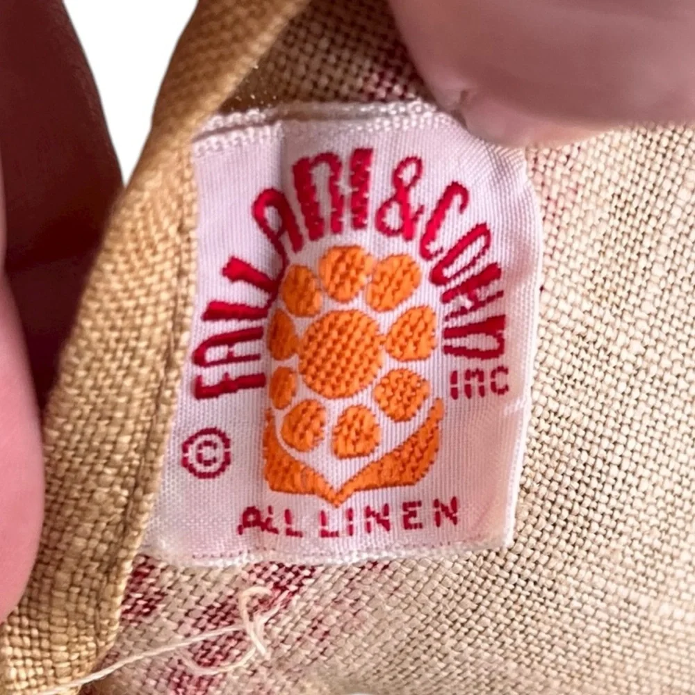 Vintage Fallani & Cohn Linen Tea Towel Grandma Kitchen Cottagecore